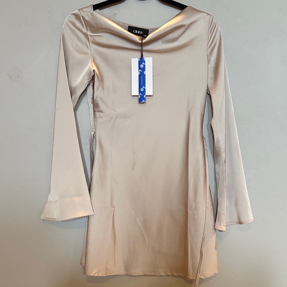 Cider Cream Long Sleeve Dress